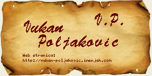 Vukan Poljaković vizit kartica